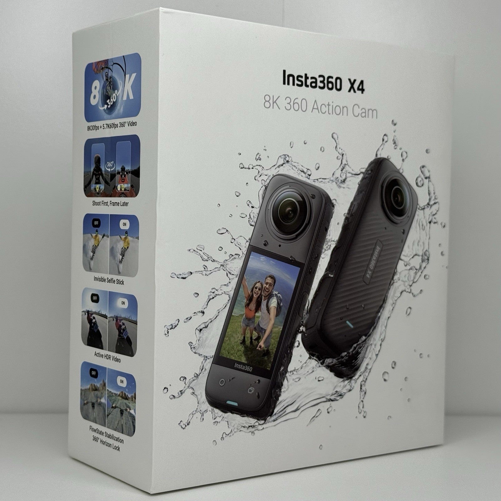 Insta360 X4 Waterproof 8K 360° Action Camera + Box