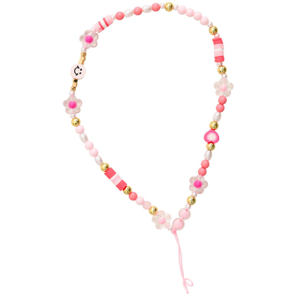 Pink Beaded Wrist Strap