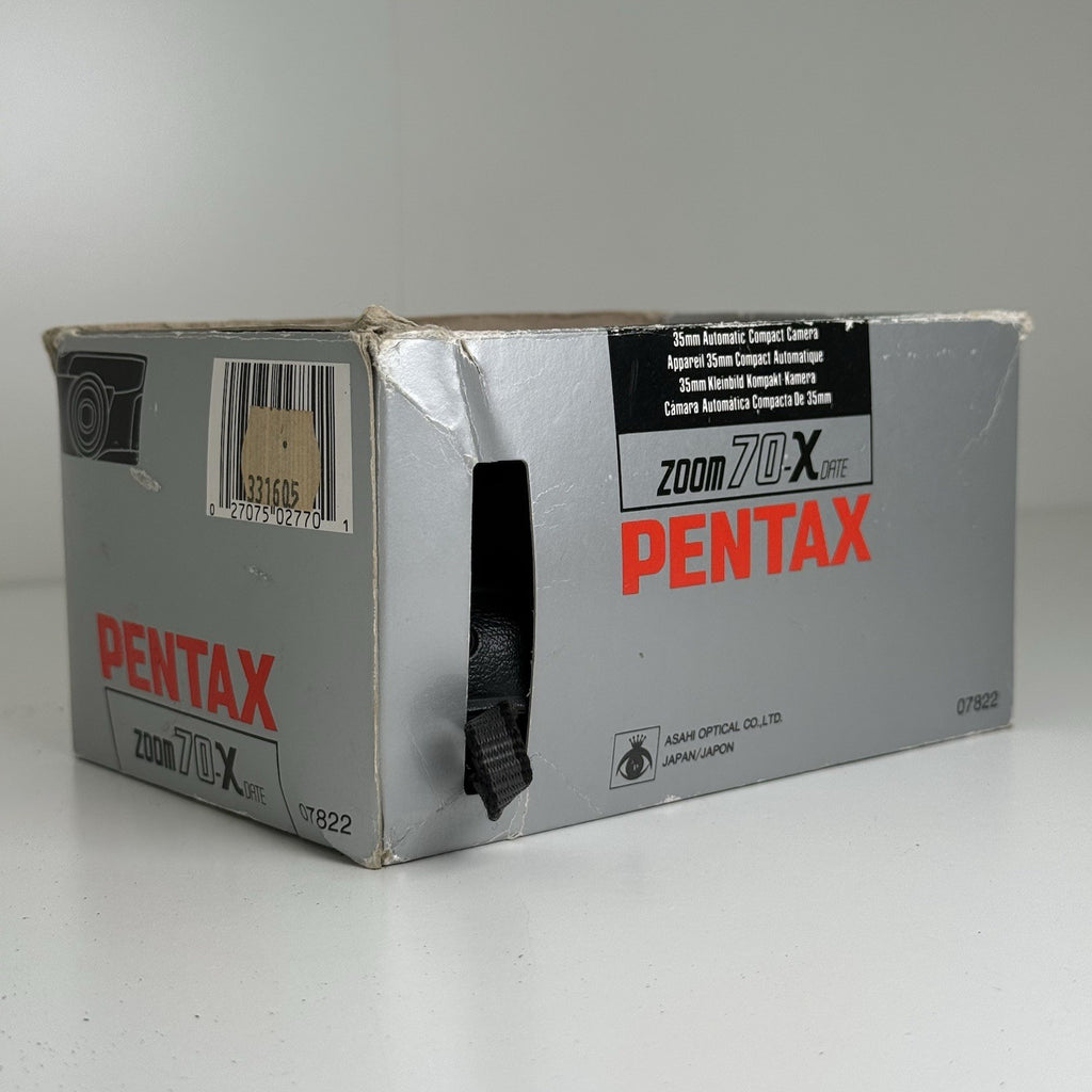 Pentax Zoom 70-X Date Black 35mm Film Camera + Case
