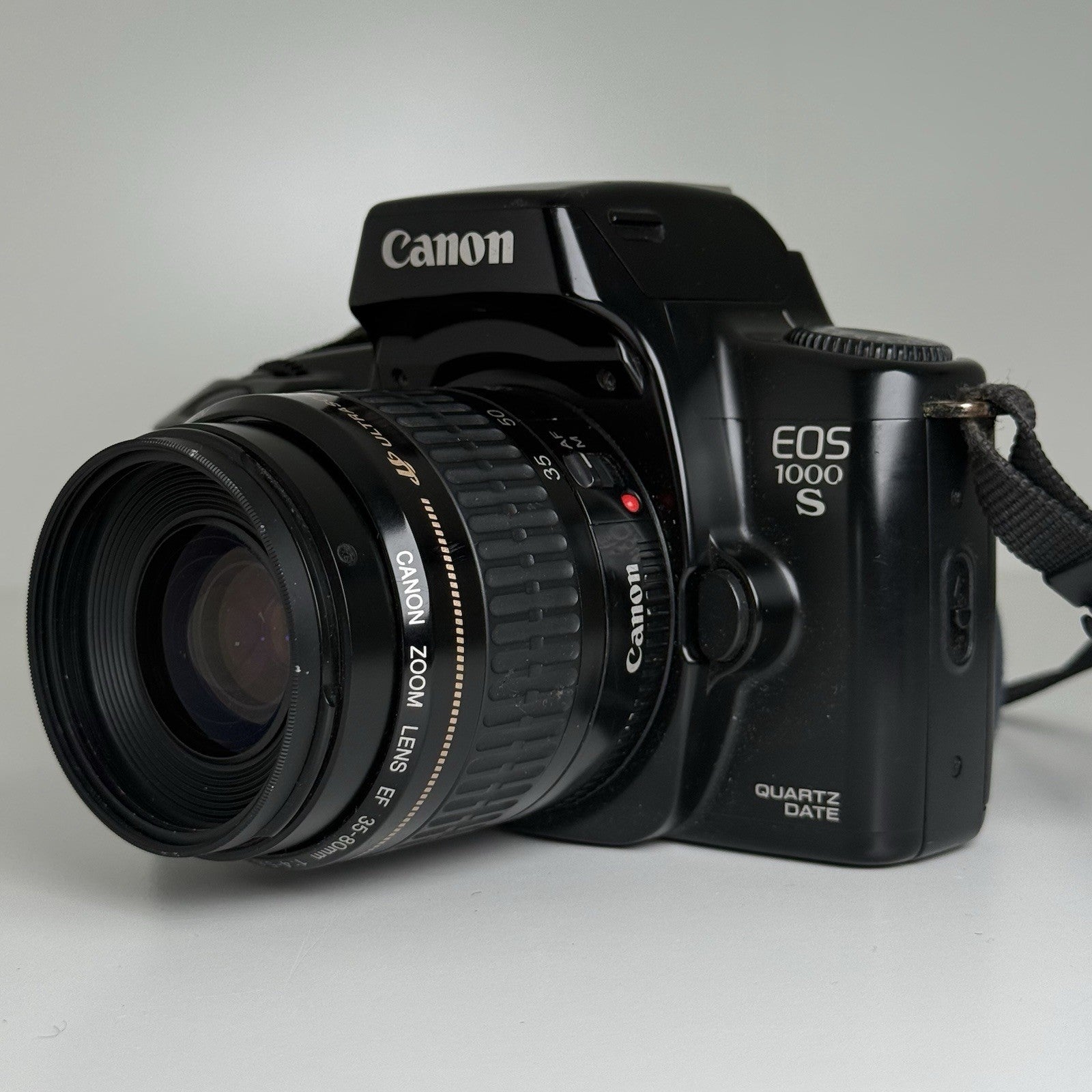 Canon EOS 1000 S 35mm SLR Film Camera & Canon 35-80mm Lens UNTESTED