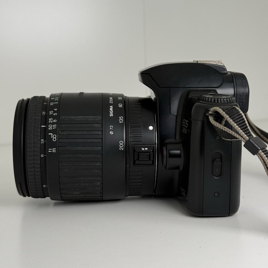 Canon EOS 500 35mm SLR Film Camera with Sigma 28-200mm Lens