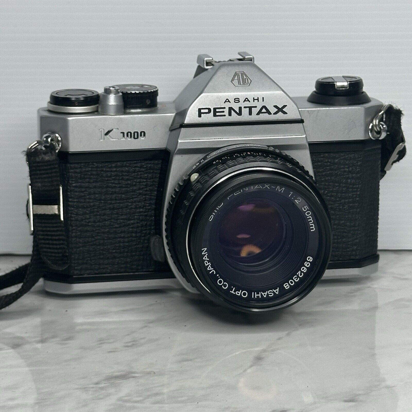 Pentax K1000 Black Silver 35mm Film Camera + 3 Lenses
