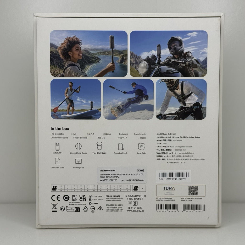 Insta360 X4 Waterproof 8K 360° Action Camera + Box