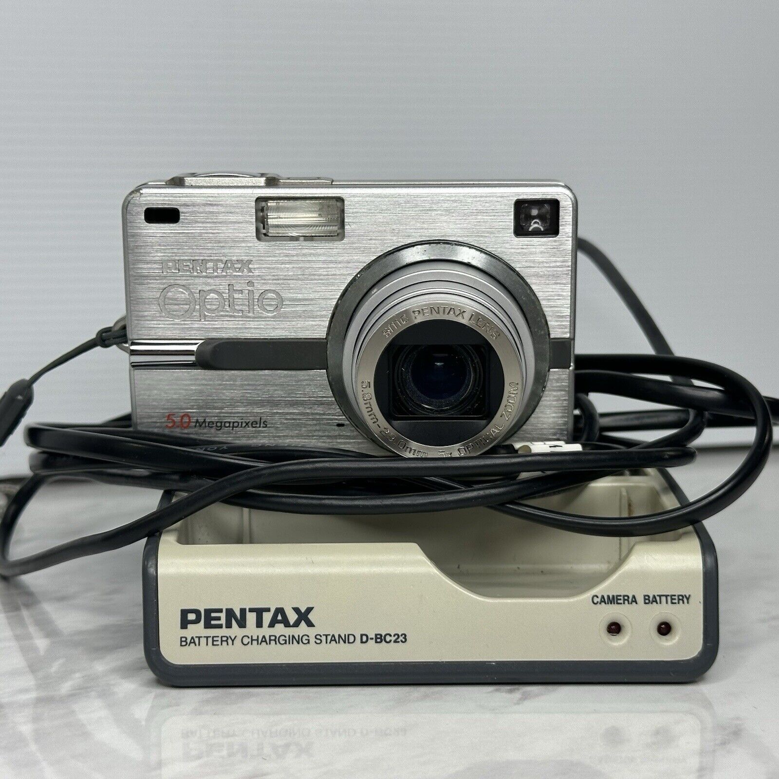 Pentax Optio SV Silver Compact Digital Camera FOR PARTS ONLY!