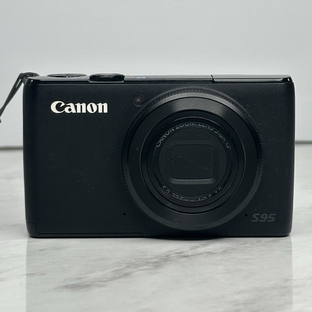 Canon PowerShot S95 Black Compact Digital Camera with Box +More TESTED & WORKING