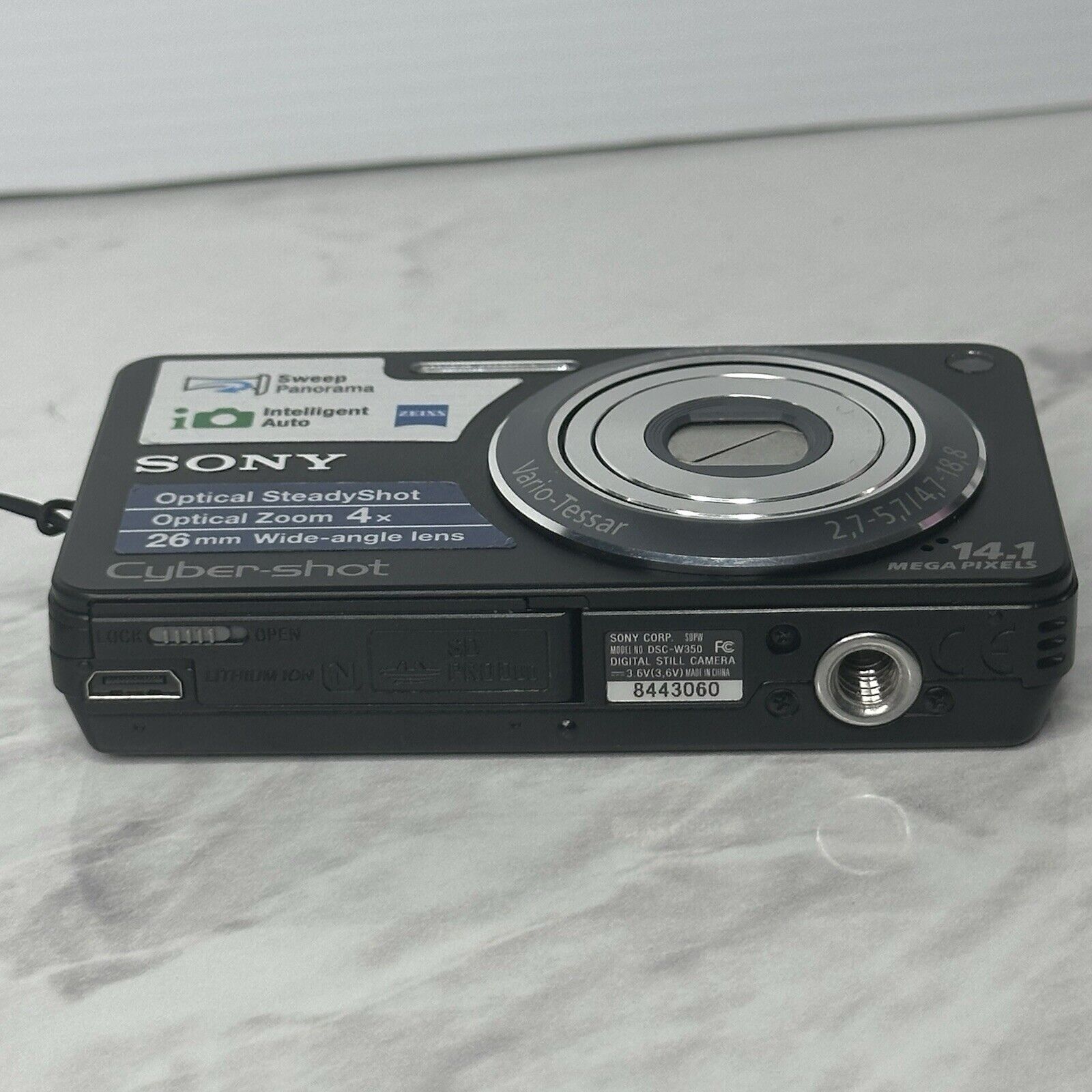 Sony CyberShot DSC-W350 Black Digital Camera