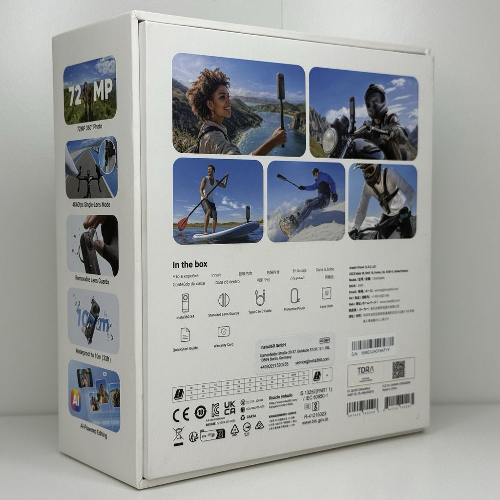 Insta360 X4 Waterproof 8K 360° Action Camera + Box