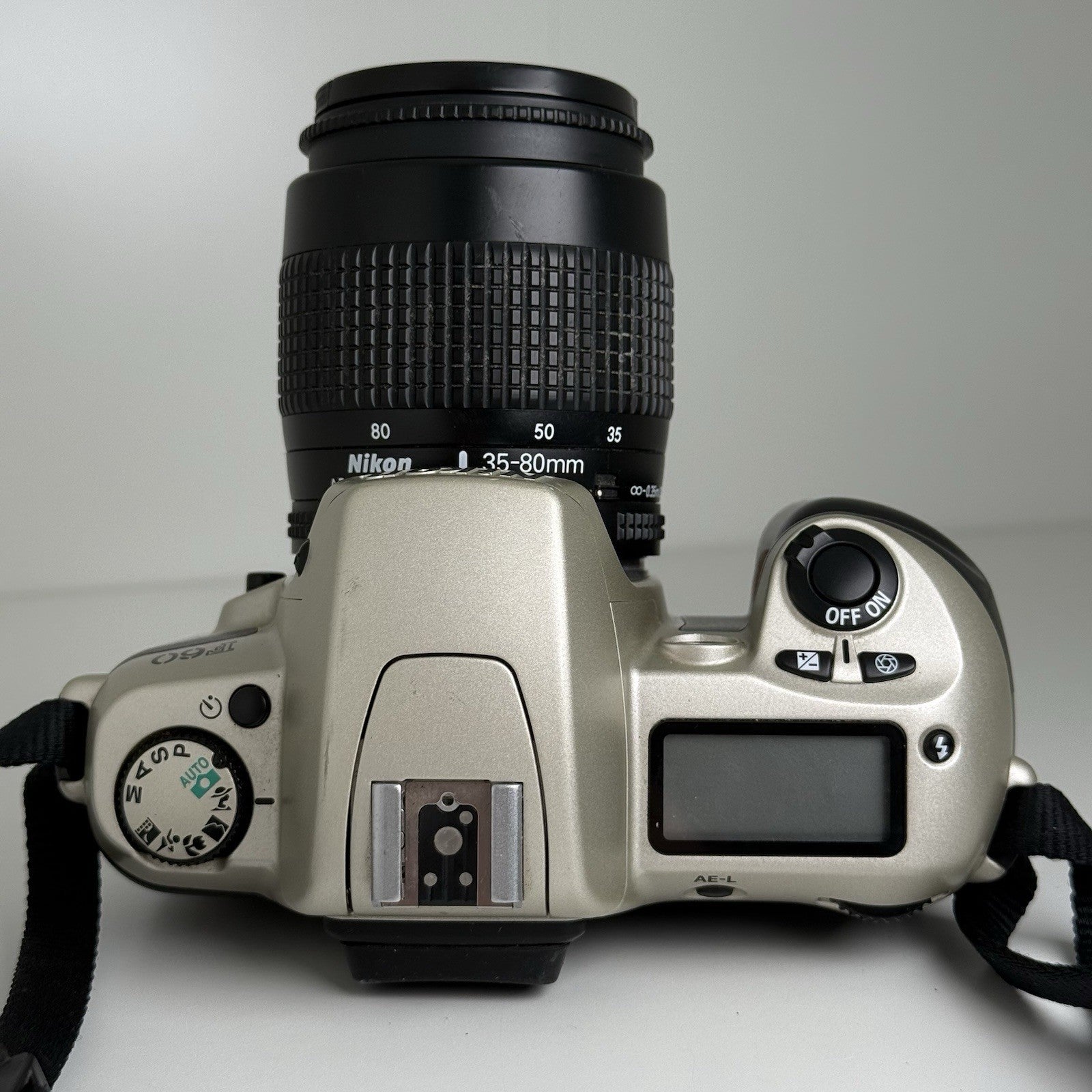 Nikon F60 35mm Gold Film Camera + Nikon 35-80mm Lens