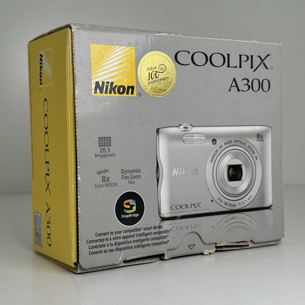 Nikon Coolpix A300 Silver Compact Digital Camera