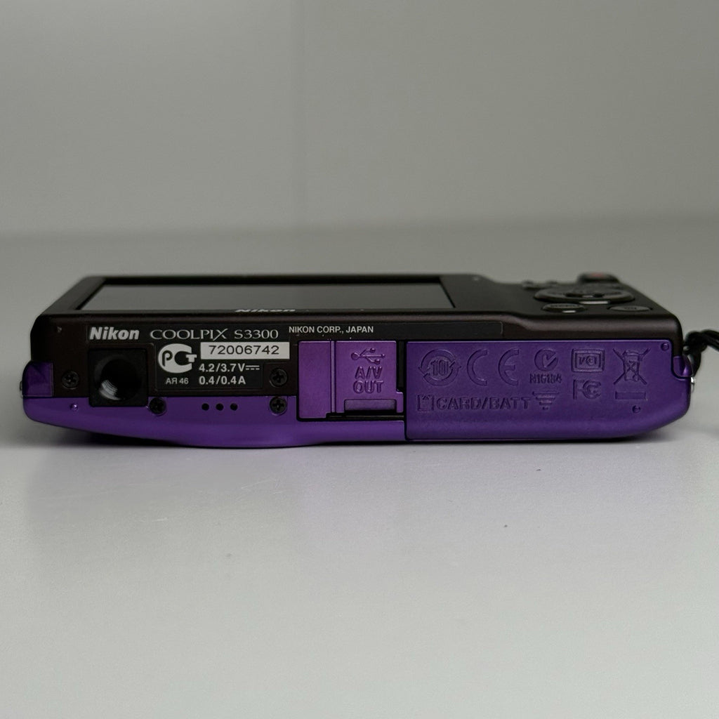 Nikon Coolpix S3300 Purple Compact Digital Camera + Battery