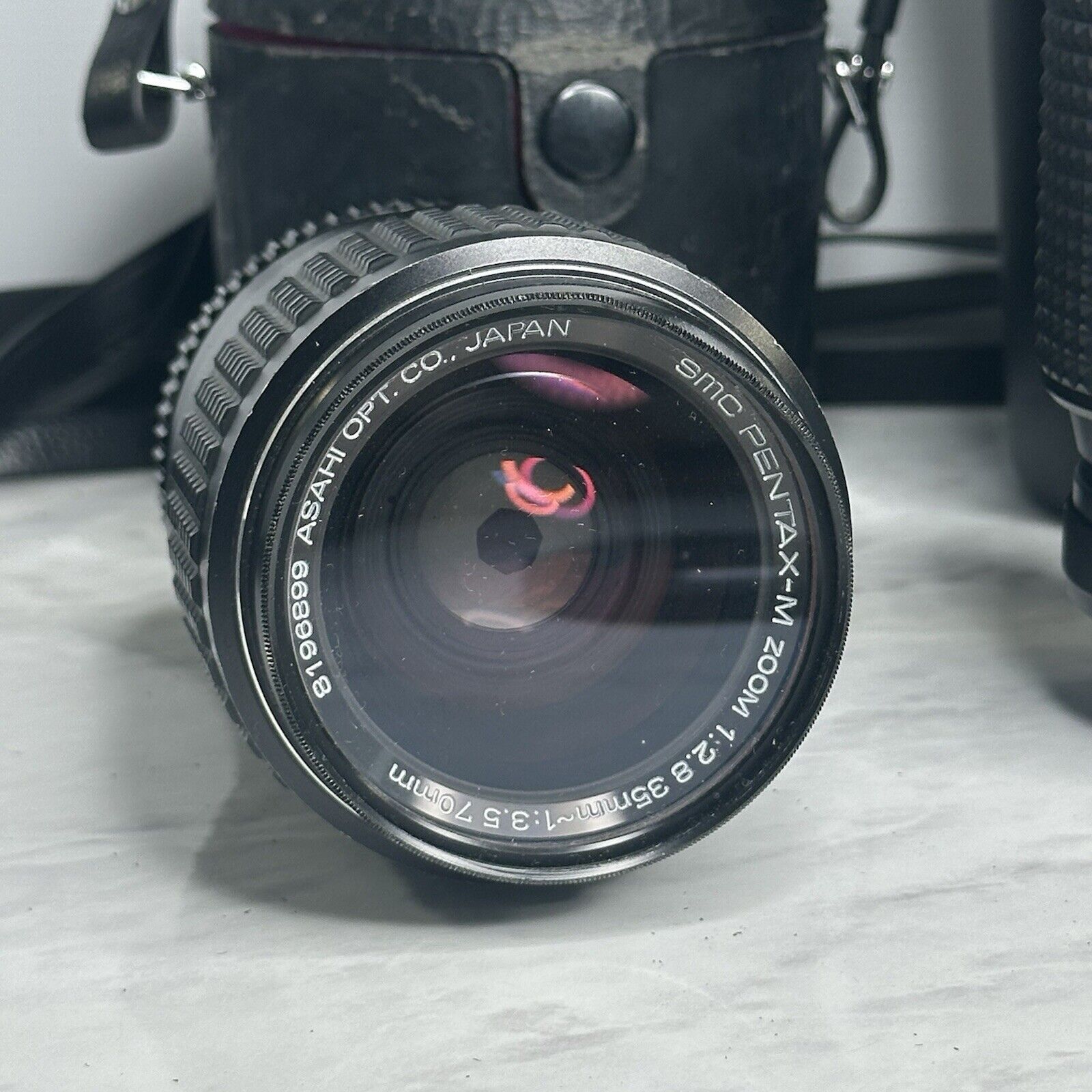 Pentax K1000 Black Silver 35mm Film Camera + 3 Lenses
