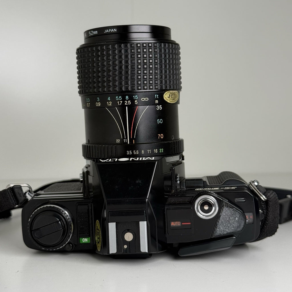 Minolta X-300 Black 35mm Film Camera & Tokina 35-70mm Lens UNTESTED