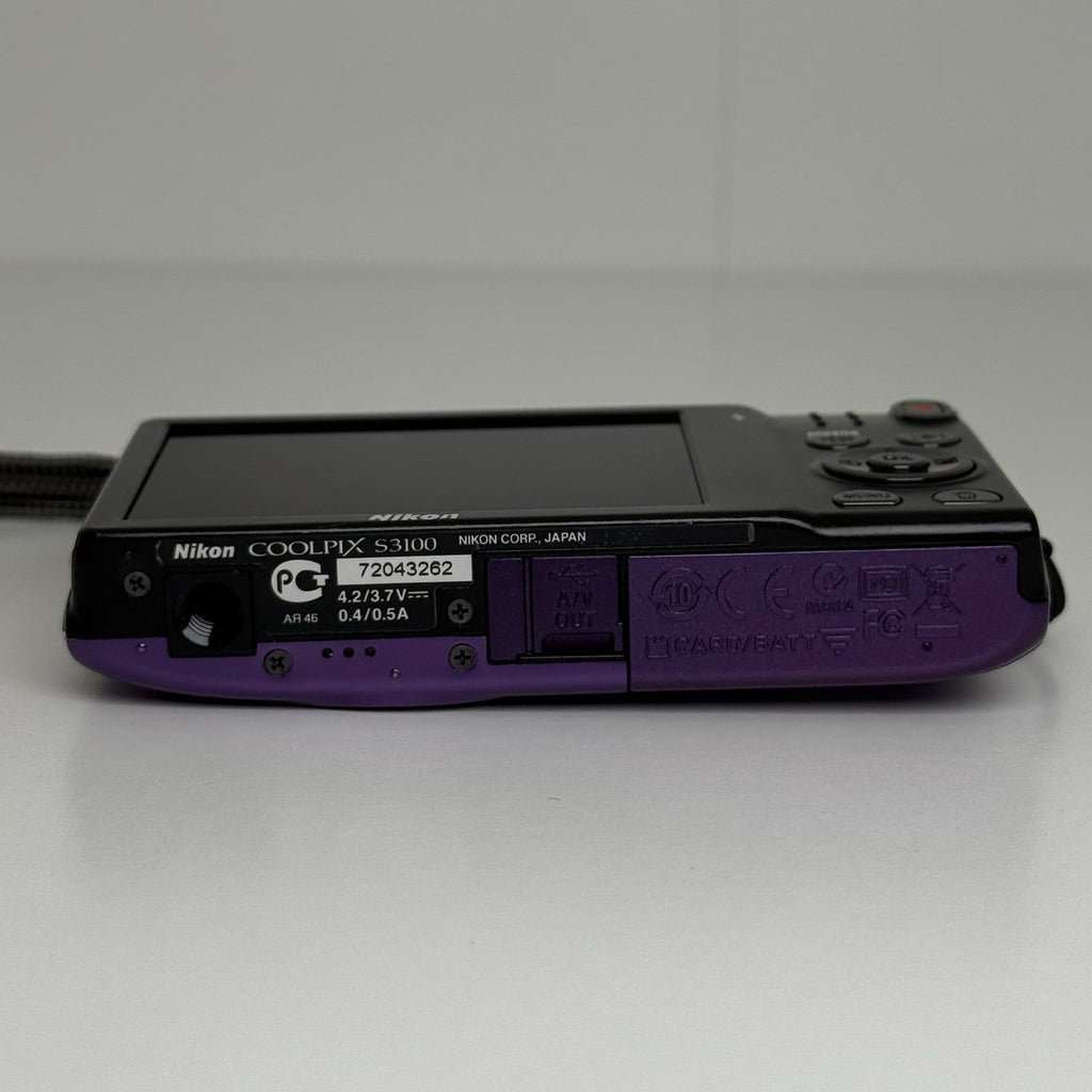 Nikon Coolpix S3100 Purple Compact Digital Camera + Battery