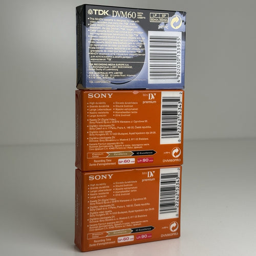 3x Sony Premium DVM60PR3 Mini DV ME Digital Video Tapes TDK DVM60 NEW & SEALED