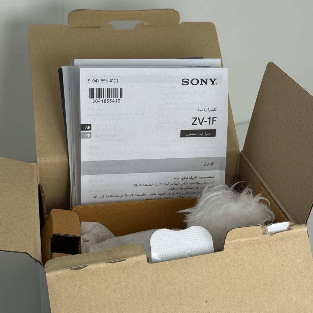 Sony ZV-1F White Compact Digital Vlog Camera with Box + More