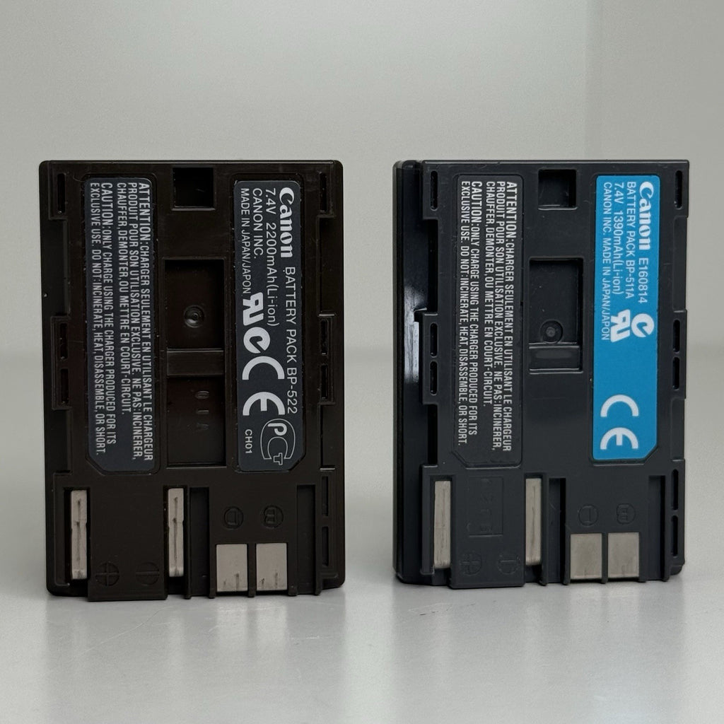 Canon BP-522 & BP-511A Batteries For MV Mini DV Camcorders GENUINE UNTESTED