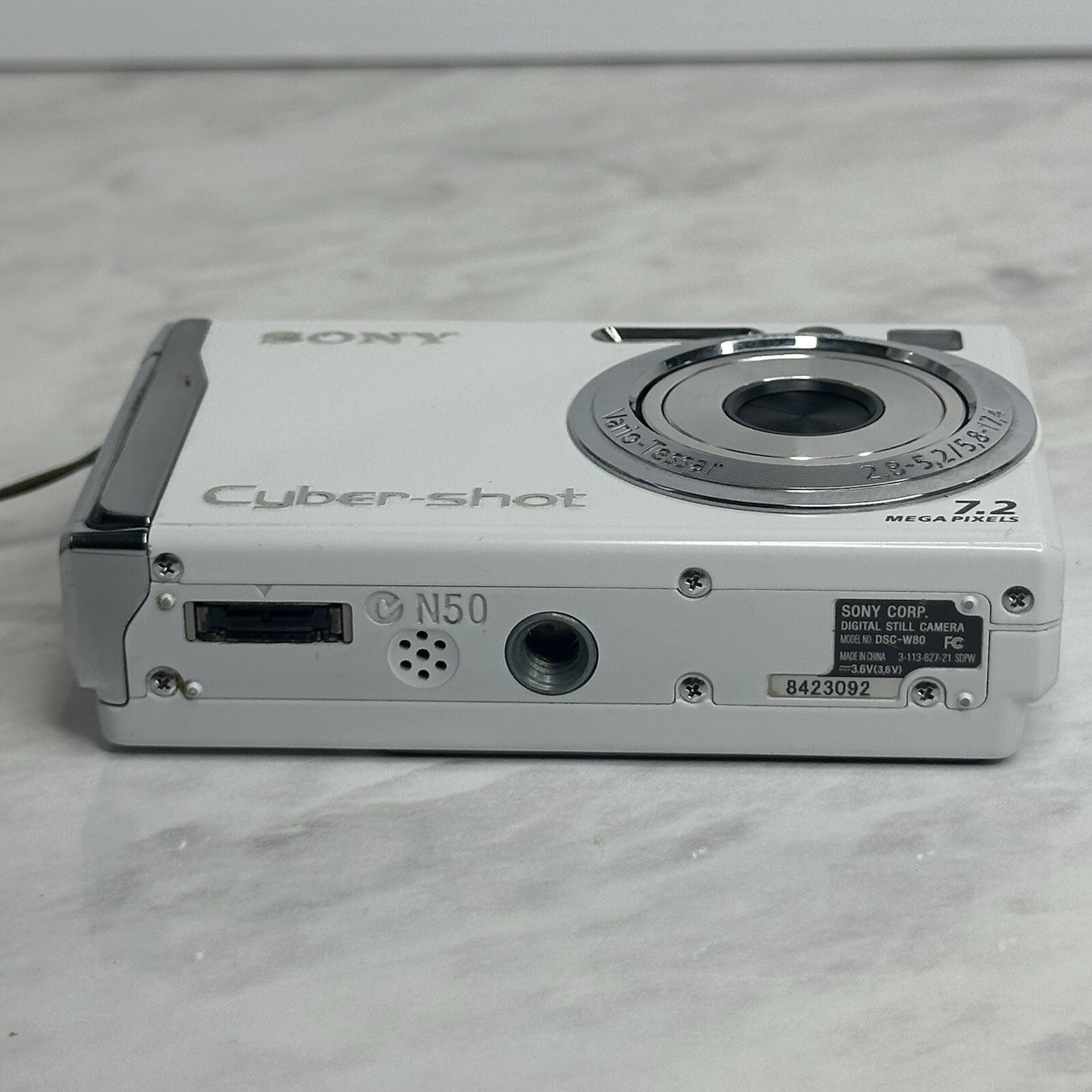 Sony CyberShot Super Steady Shot DSC-W80 White Digital Camera