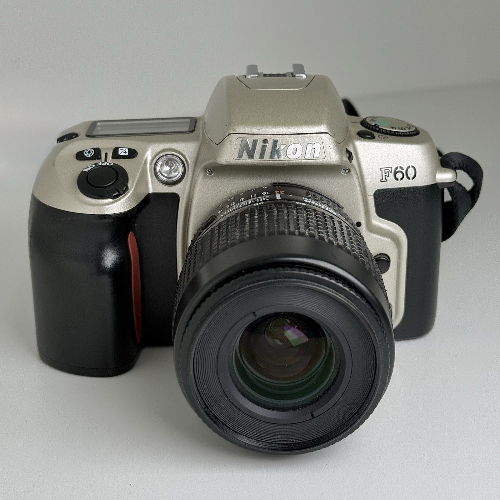 Nikon F60 35mm Gold Film Camera + Nikon 35-80mm Lens