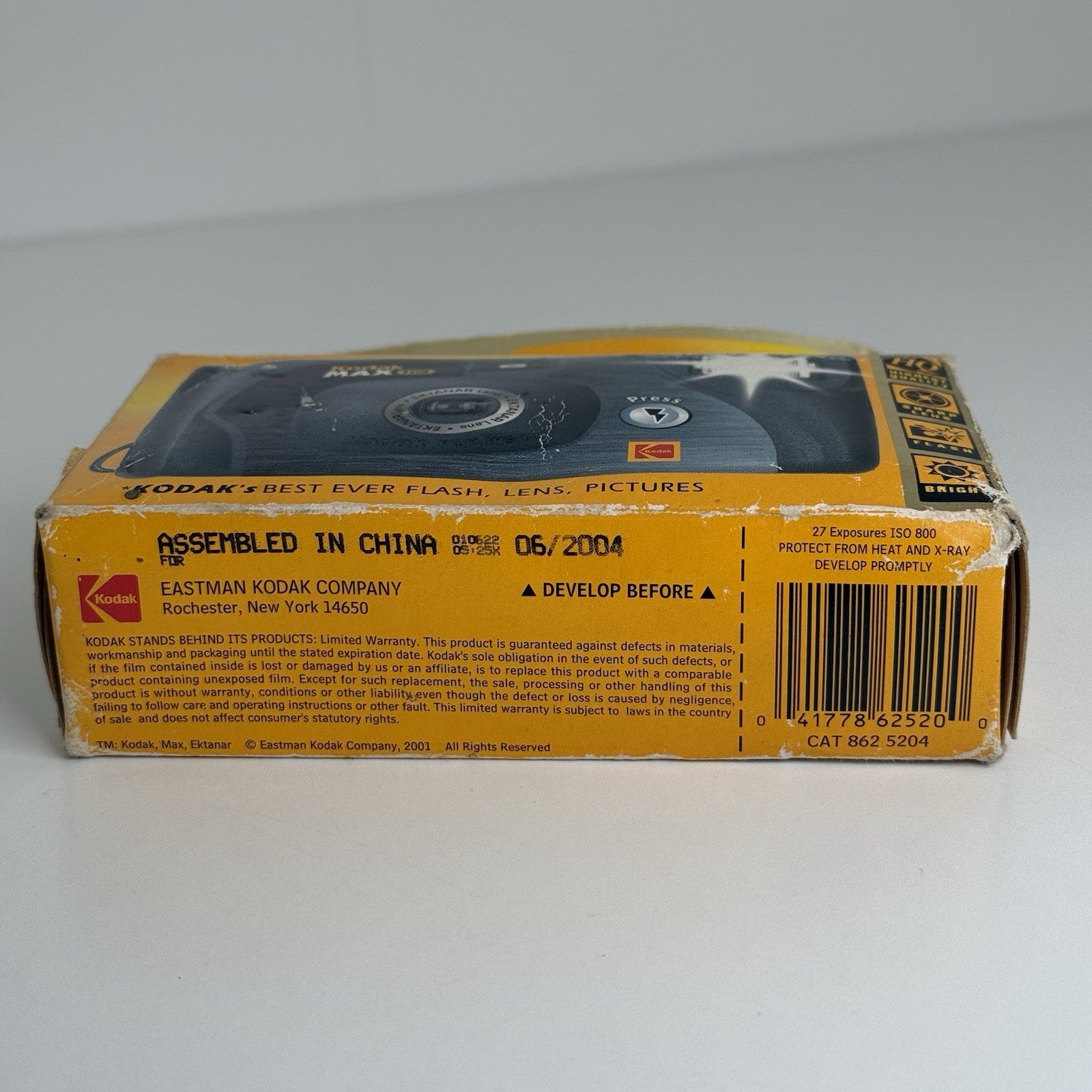 Kodak Max HQ Single Use Disposable Camera 27 Shots Exp 06/2004