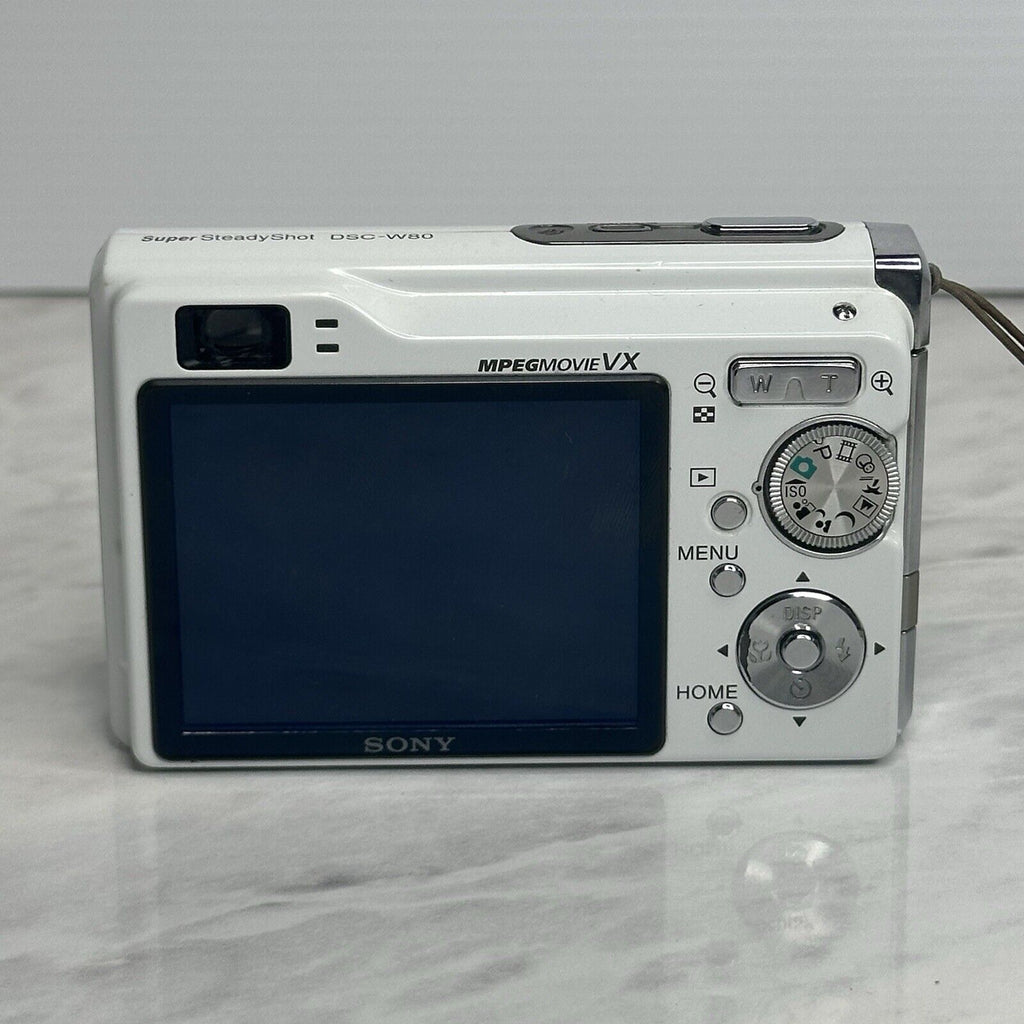 Sony CyberShot Super Steady Shot DSC-W80 White Digital Camera