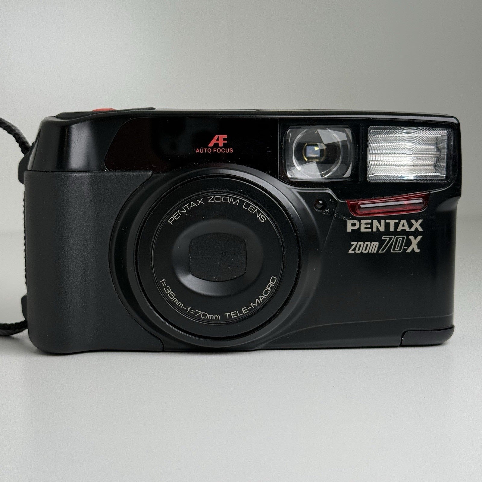 Pentax Zoom 70-X Date Black 35mm Film Camera + Case