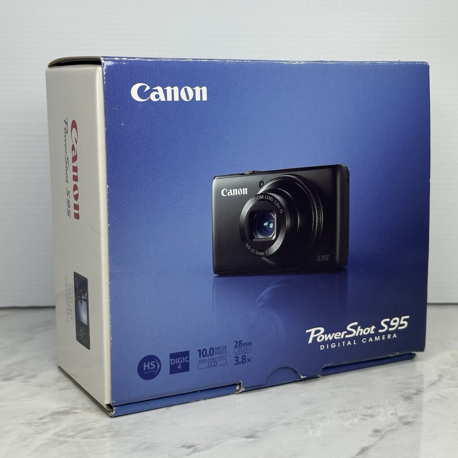 Canon PowerShot S95 Black Compact Digital Camera with Box +More TESTED & WORKING