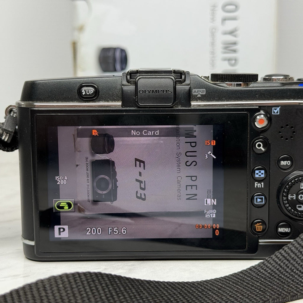 Olympus Pen E-P3 Black Mirrorless Camera + 14-42mm Camera Lens
