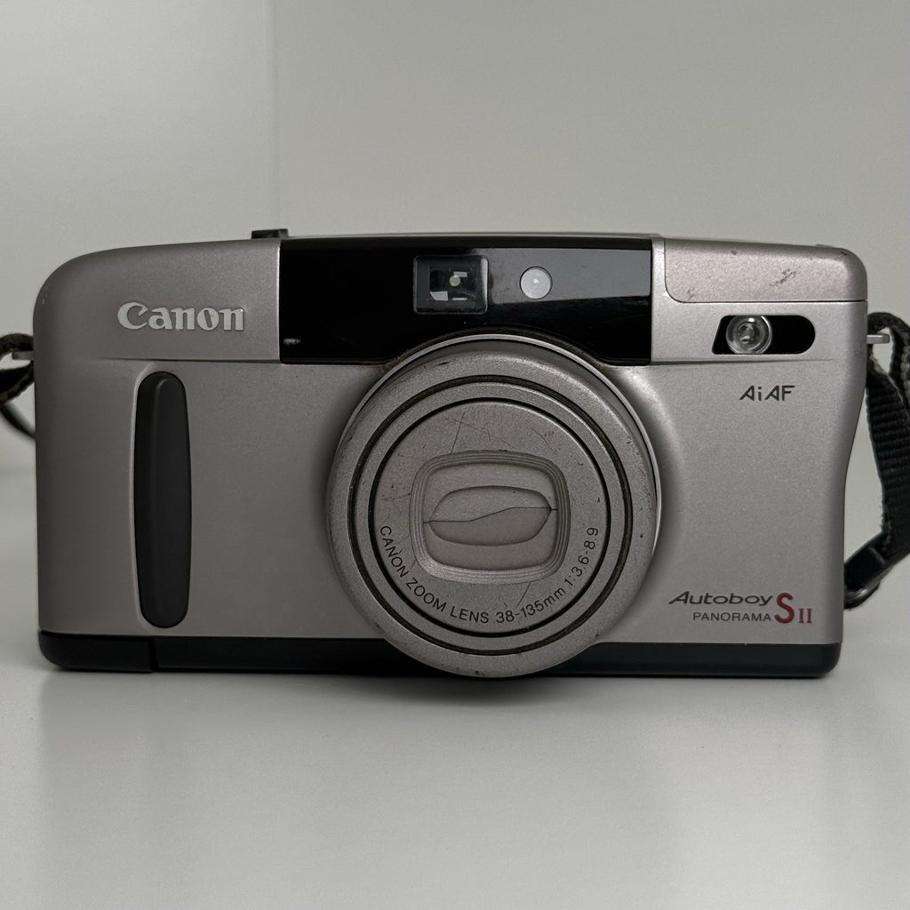 Canon Autoboy SII Panorama 35mm Film Camera w/ Case & Strap S2