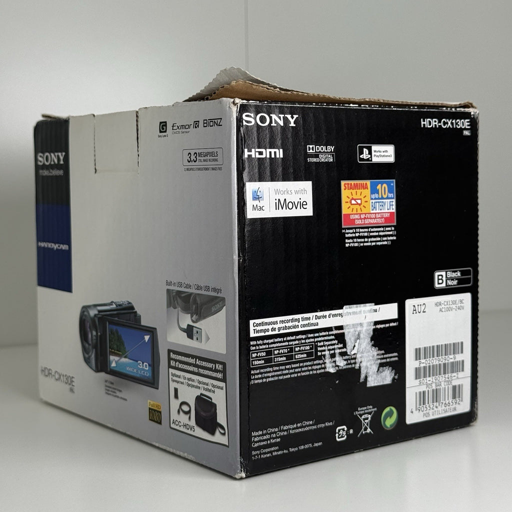 Sony Handycam HDR-CX130E Black Video Camera Camcorder