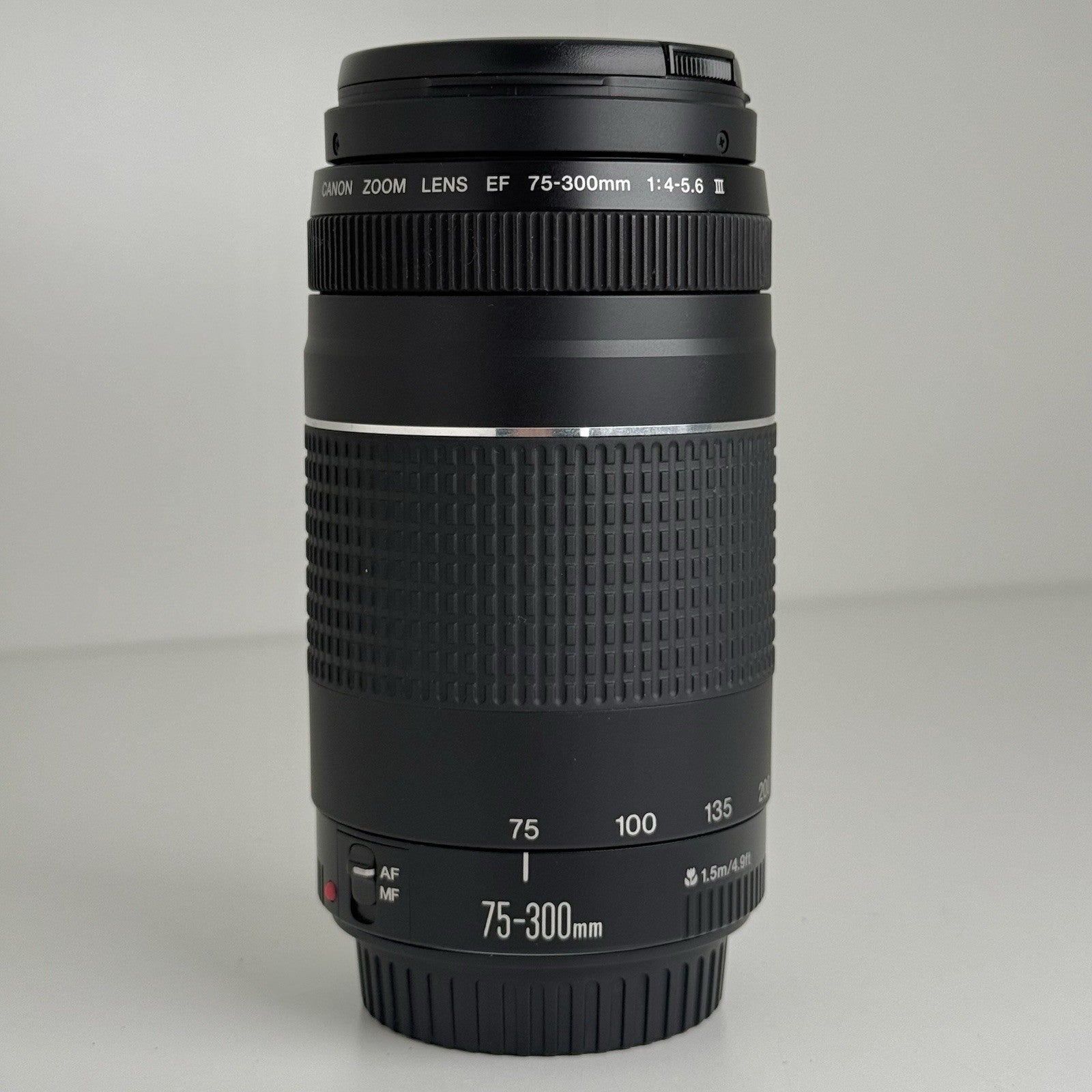 Canon EF 75-300mm Zoom Lens f4-5.6 III Black + Both Caps