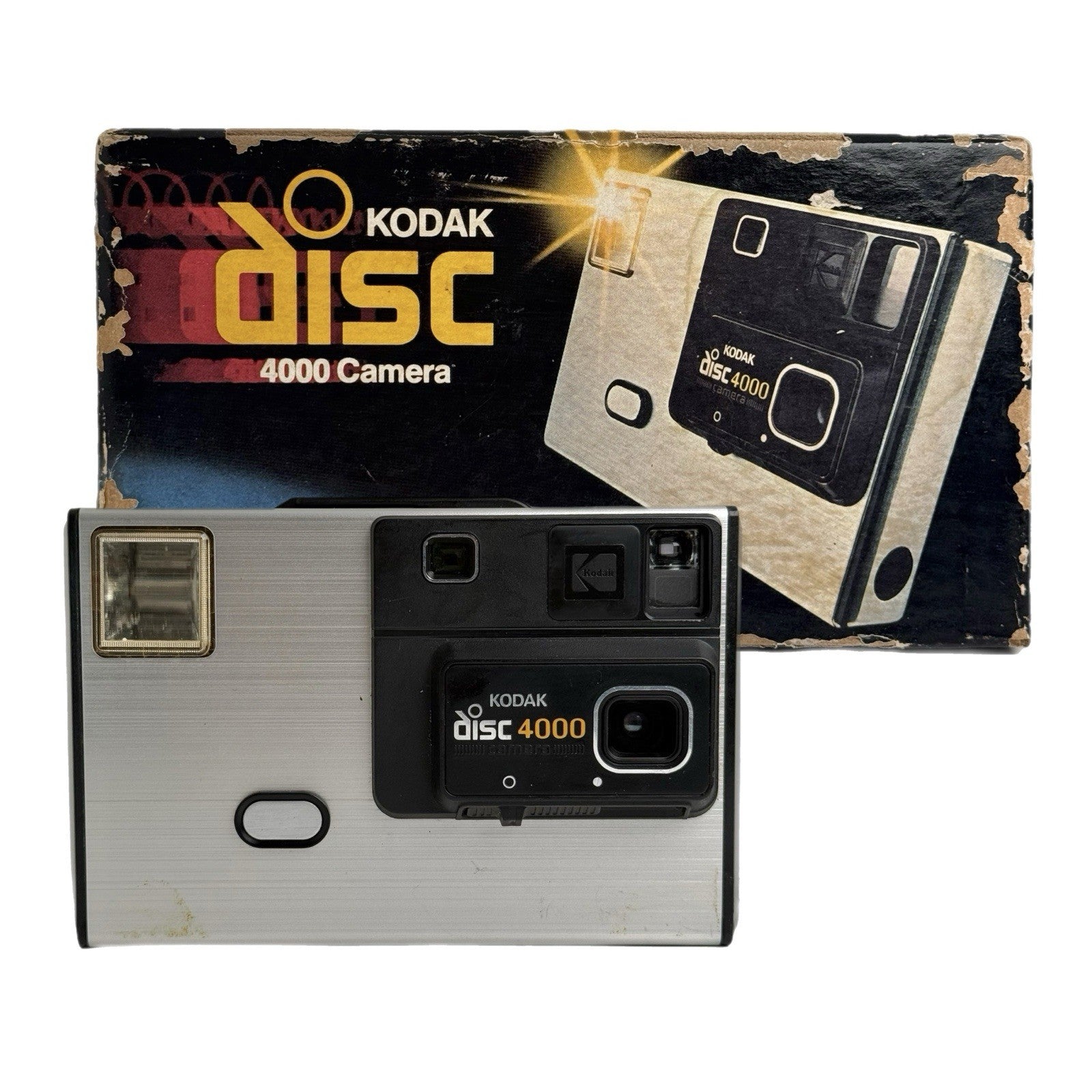 Kodak Disc 4000 Silver Compact Disc Camera with Disc Film & Box
