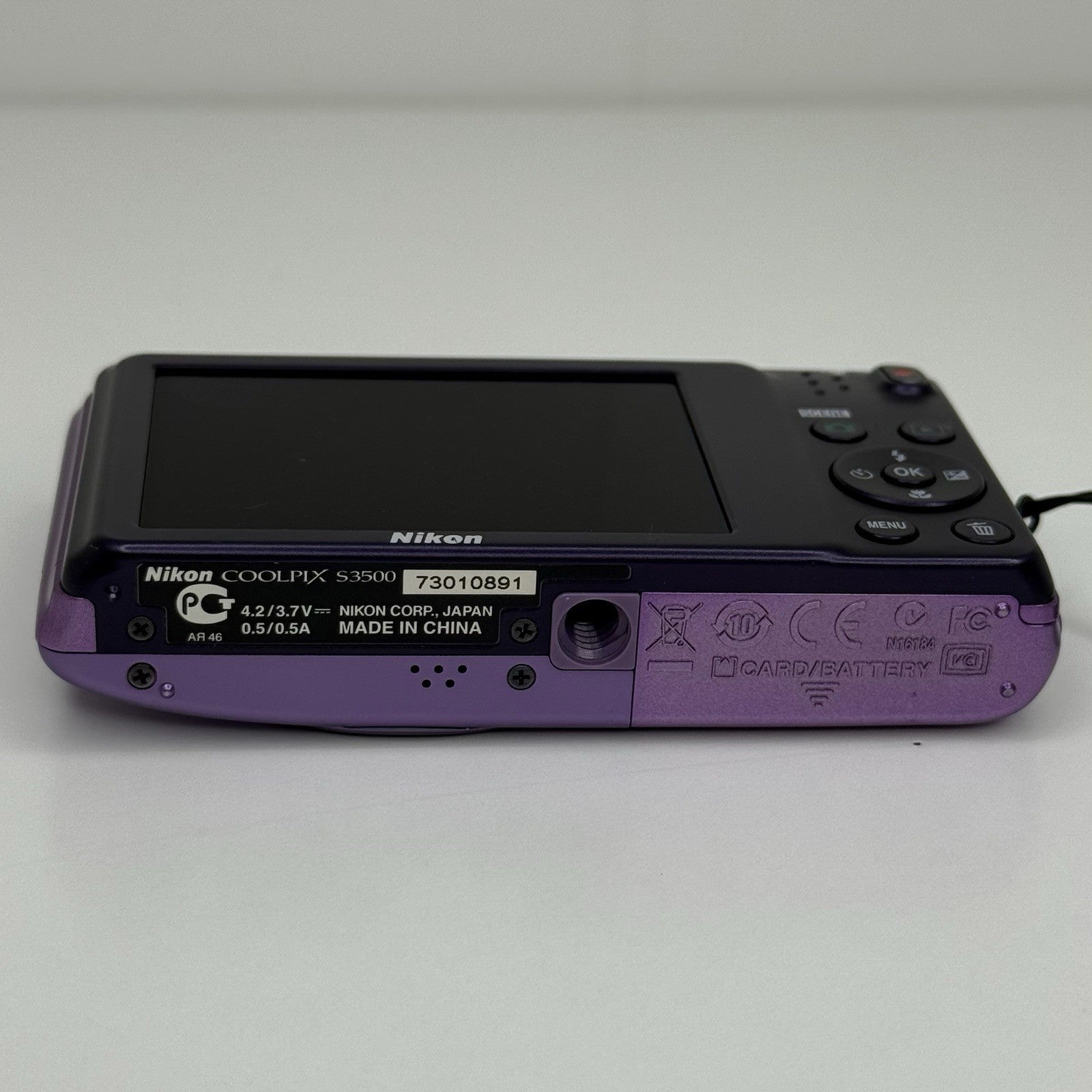 Nikon Coolpix S3500 Purple Compact Digital Camera + Case
