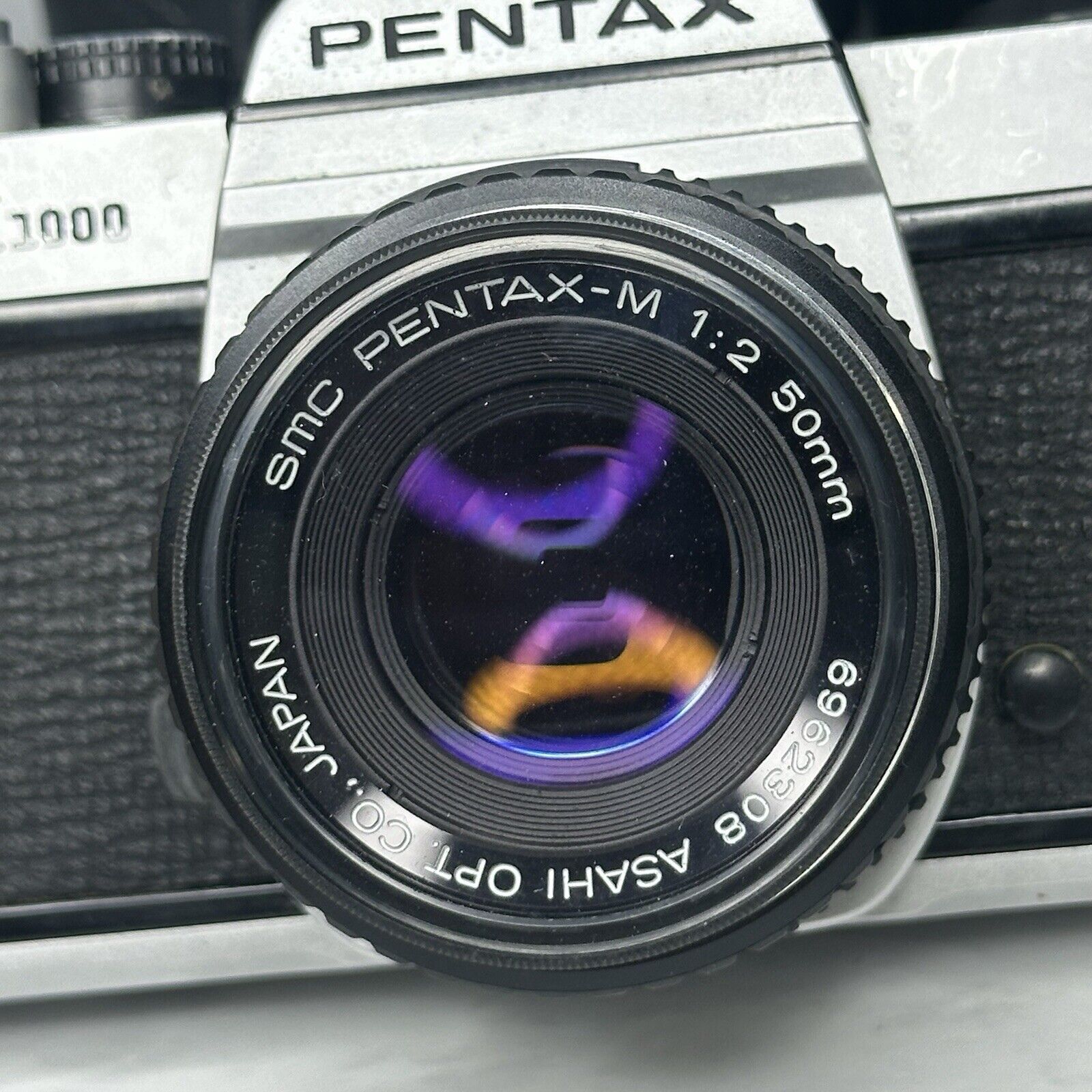Pentax K1000 Black Silver 35mm Film Camera + 3 Lenses