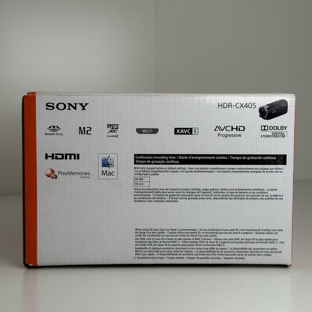Sony HandyCam HDR-CX405 Black Compact Video Camera Camcorder
