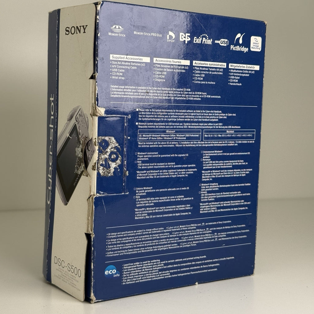 Sony Cybershot DSC-S500 Silver Compact Digital Camera FOR PARTS ONLY!