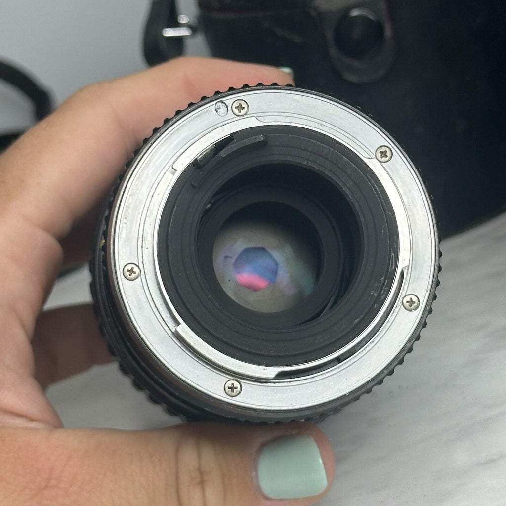 Pentax K1000 Black Silver 35mm Film Camera + 3 Lenses