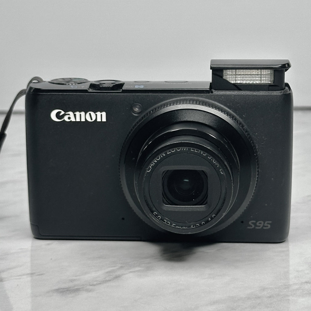 Canon PowerShot S95 Black Compact Digital Camera with Box +More TESTED & WORKING