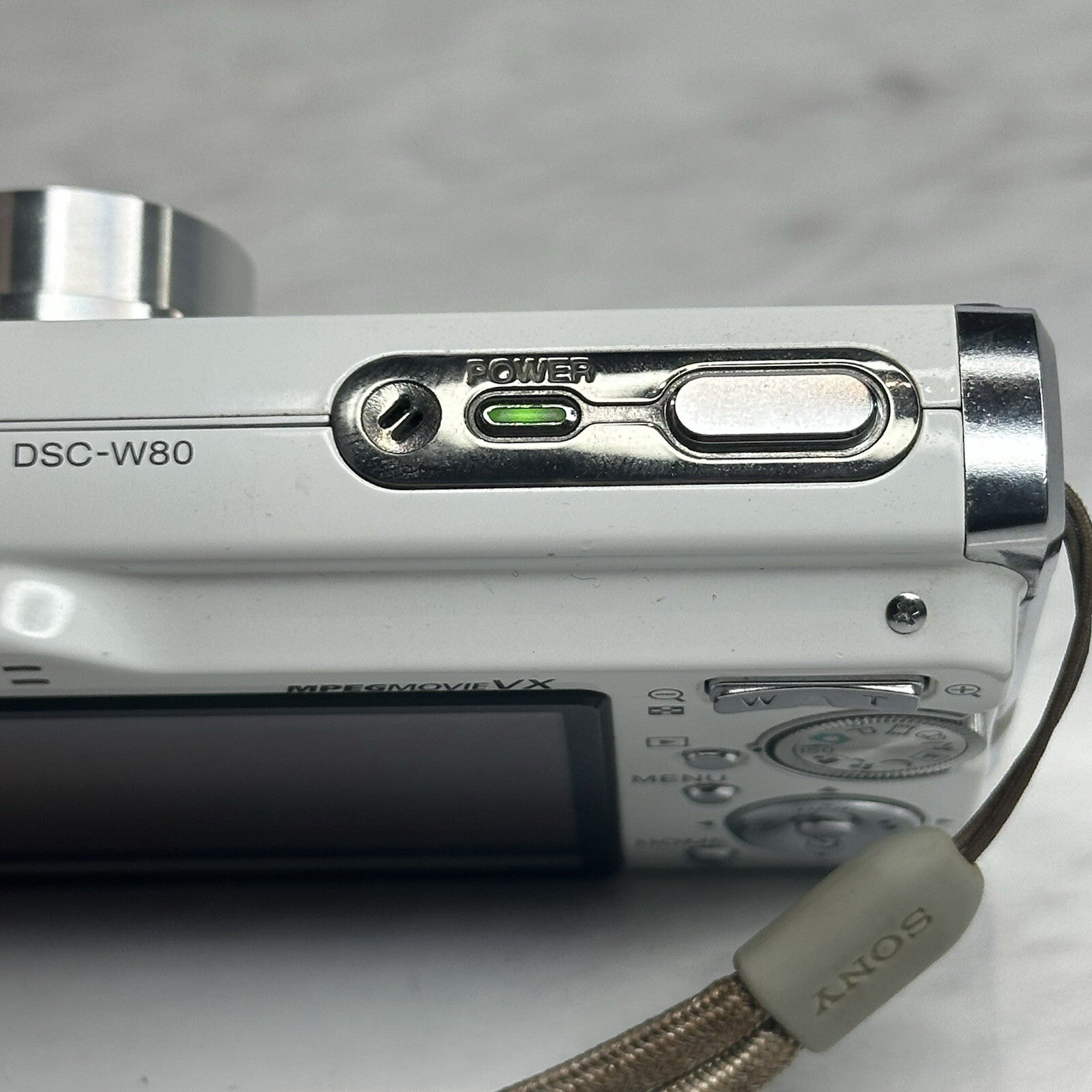 Sony CyberShot Super Steady Shot DSC-W80 White Digital Camera