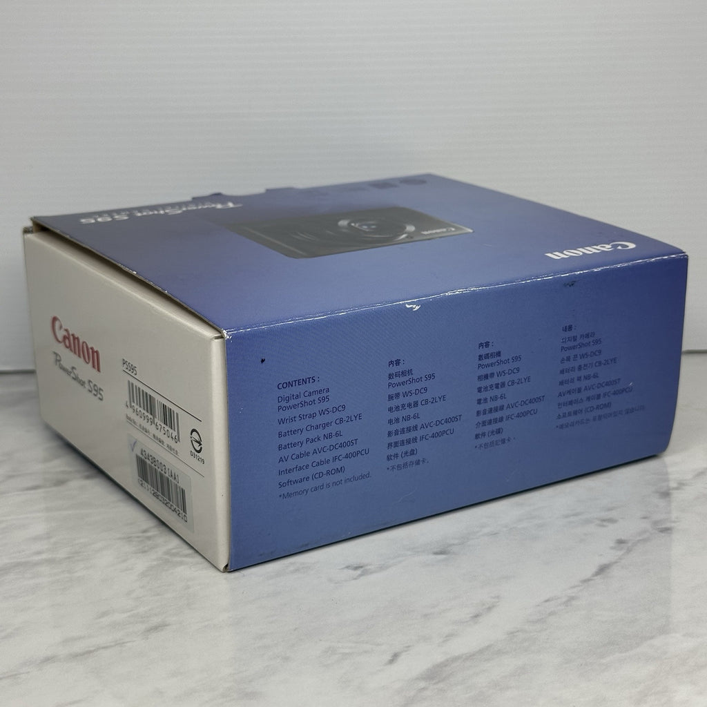 Canon PowerShot S95 Black Compact Digital Camera with Box +More TESTED & WORKING