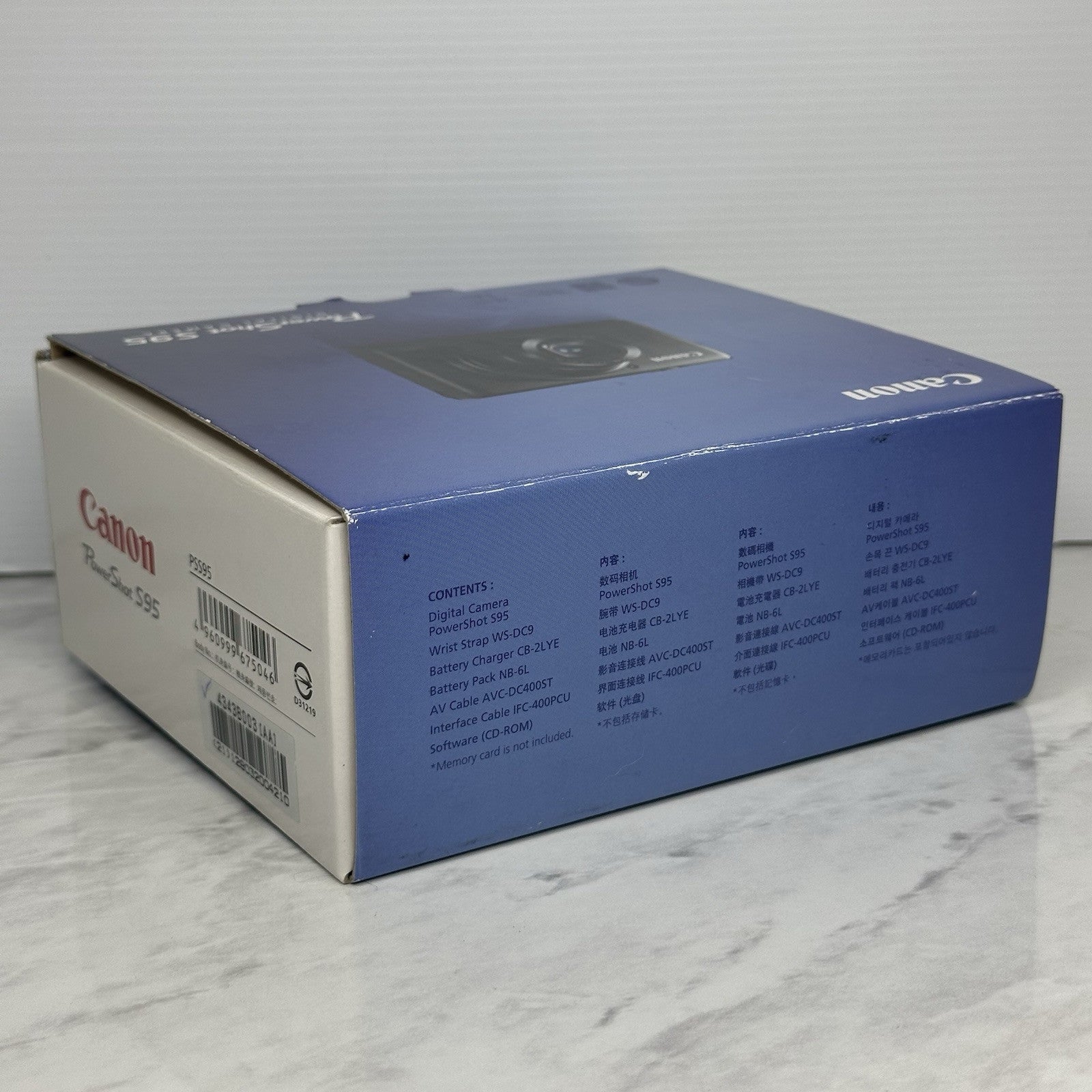 Canon PowerShot S95 Black Compact Digital Camera with Box +More TESTED & WORKING