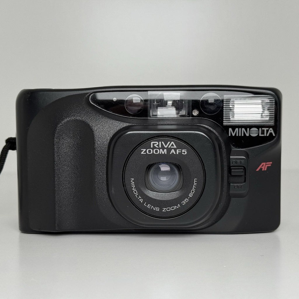Minolta Riva Zoom AF5 Compact Vintage Black 35mm Film Camera