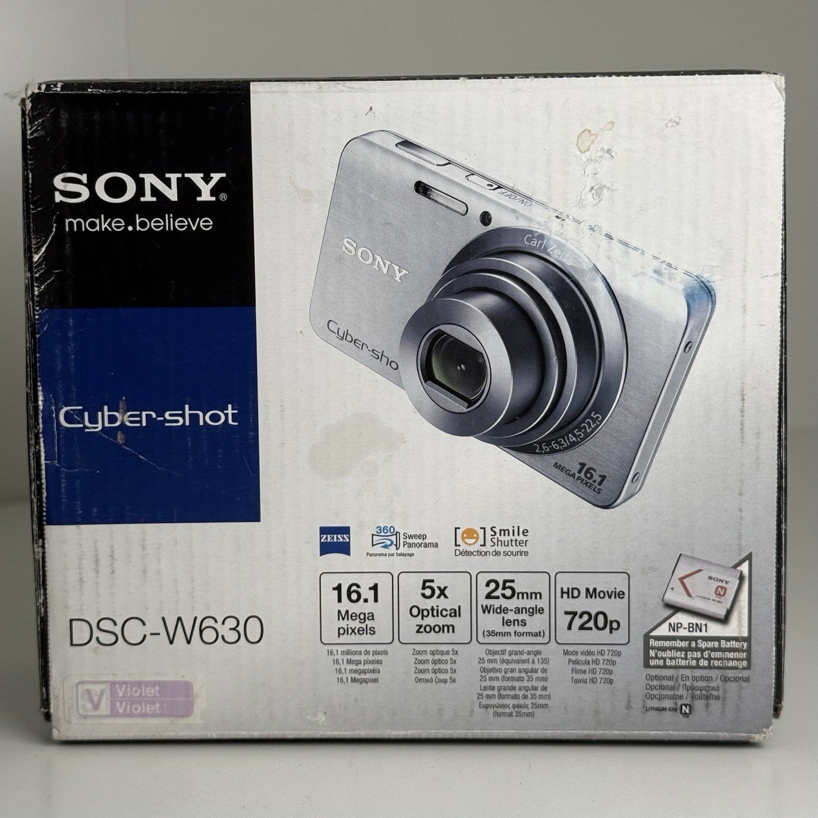 Sony Cybershot DSC-W630 Purple Compact Digital Camera