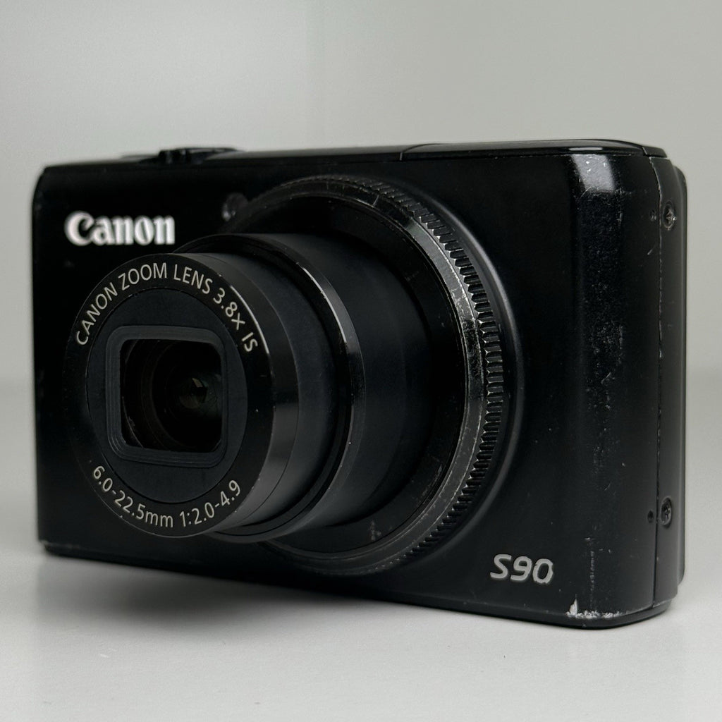 Canon PowerShot S90 Black Compact Digital Camera + Charger