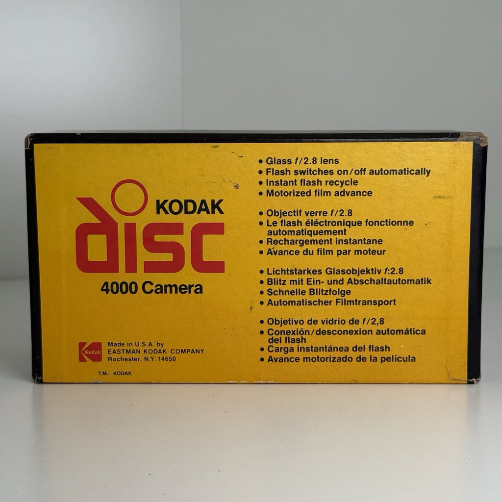 Kodak Disc 4000 Silver Compact Disc Camera with Disc Film & Box